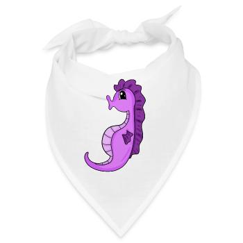 Seepferdchen Seepferd - Bandana - Weiß - Vorne