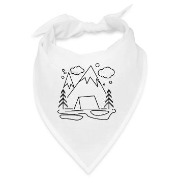Berg Berge Wandern - Bandana - Weiß - Vorne
