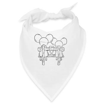 Maus Paar Liebe - Bandana - Weiß - Vorne