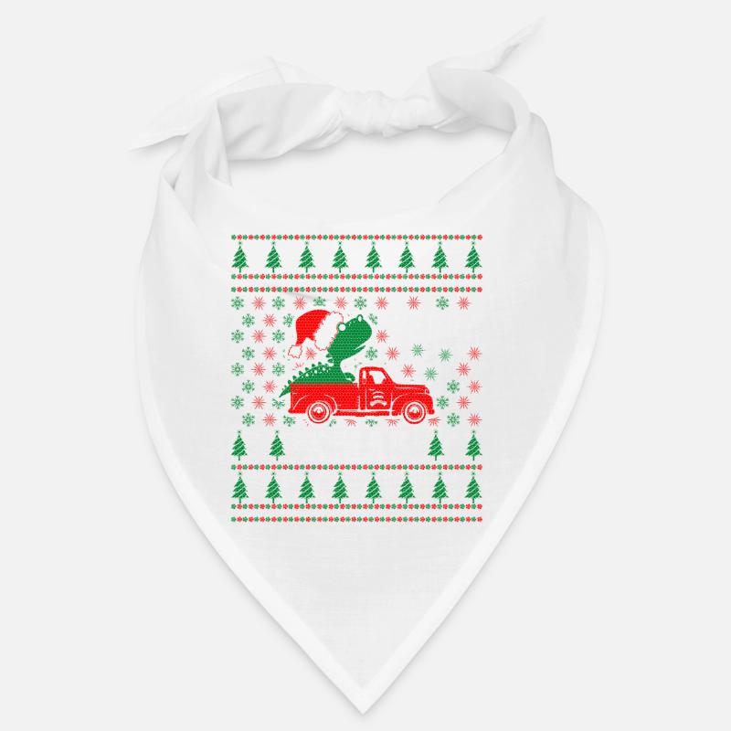camion à cheval dinosaure pull de Noël moche Bandana