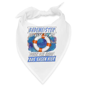 BADEMEISTER SEI NETT ZU MIR - Bandana - Weiß - Vorne