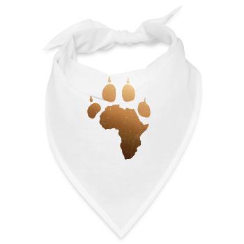 Africa DNA Africa Panther Paw Roots Proud Africa C - Bandana - Weiß - Vorne