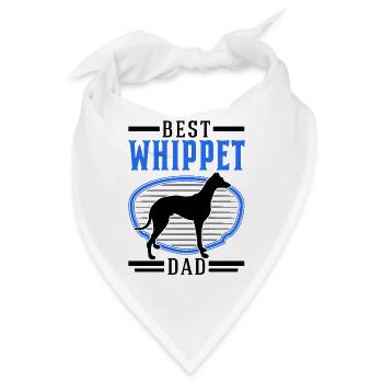 Best Whippet Dad Windhund Sighthound - Bandana - Weiß - Vorne