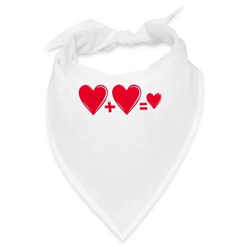 HERZ + HERZ = HERZ - Bandana - Weiß - Vorne