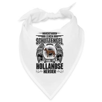 Hollandse Herder Schutzengel Herdershond - Bandana - Weiß - Vorne