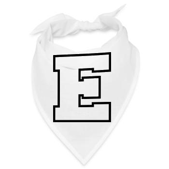 buchstabe E - Bandana - Weiß - Vorne
