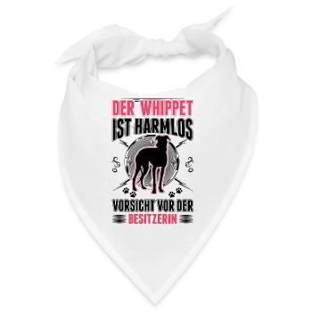 Whippet Besitzerin Windhund Sighthound - Bandana - Weiß - Vorne