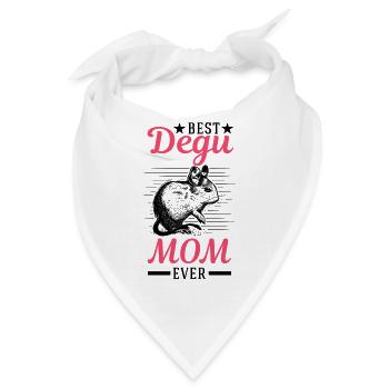 Best Degu Mom Ever Nagetier Degus - Bandana - Weiß - Vorne