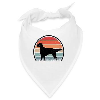 English Setter Retro Englischer Setter Vintage - Bandana - Weiß - Vorne