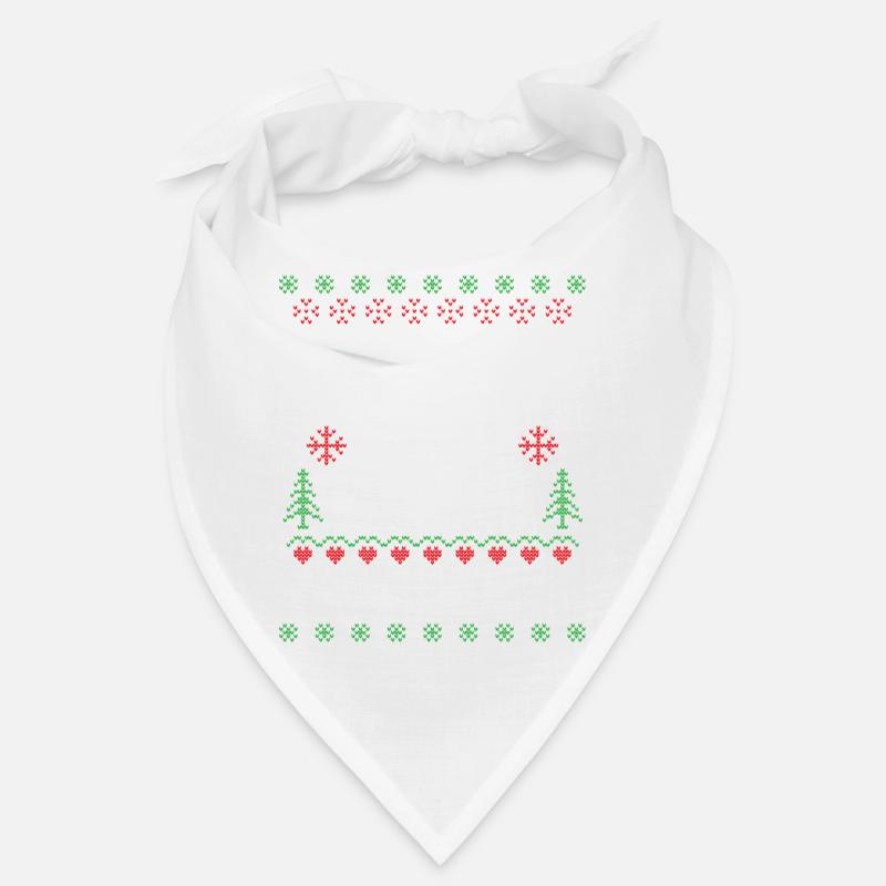 Lass es Schnee hässlichen Weihnachtspullover - Bandana - Weiß