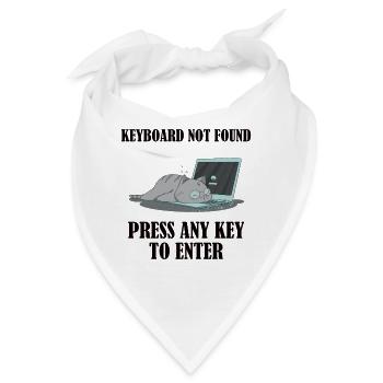 Keyboard not found, press any key to enter - Bandana - Weiß - Vorne