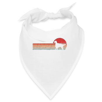 English Setter Retro Englischer Setter Vintage - Bandana - Weiß - Vorne
