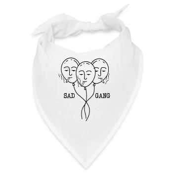 Sad Boi Soft Grunge Aesthetic Balloon Sad Gang - Bandana - Weiß - Vorne