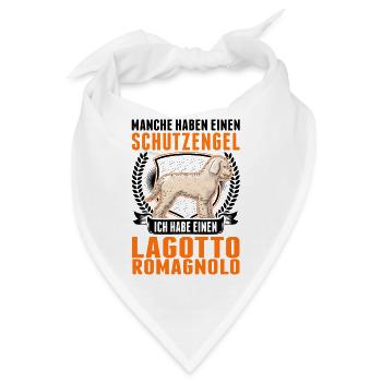 Lagotto Romagnolo Schutzengel Trüffelhund - Bandana - Weiß - Vorne