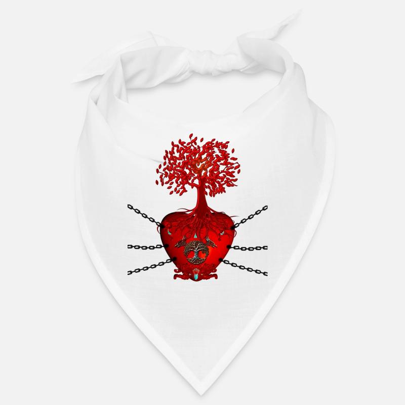Atemberaubendes Herz mit keltischem Baum Bandana