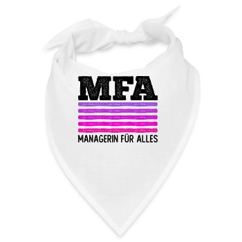 MFA Medizinische Fachangestellte Managerin - Bandana - Weiß - Vorne