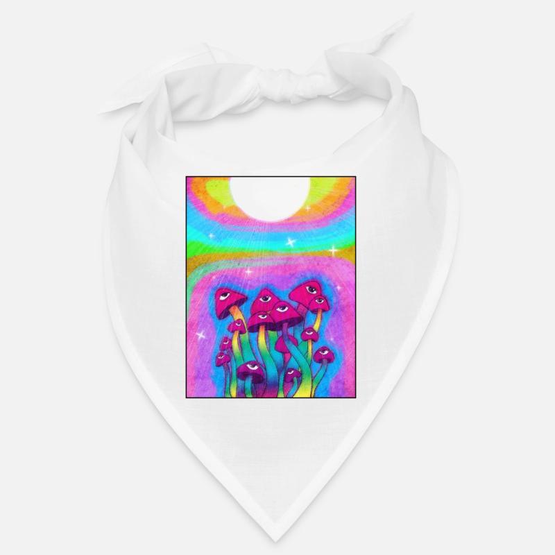 Kidcore Aesthetic Weirdcore Mushroom Eyes Retro Bandana