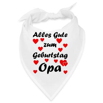 Alles Gute zum Geburstag Opa Geschenk - Bandana - Weiß - Vorne