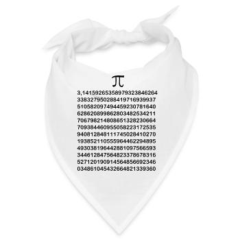 Pi Mathematik Nerd Mathe Mathematiker Geschenk - Bandana - Weiß - Vorne