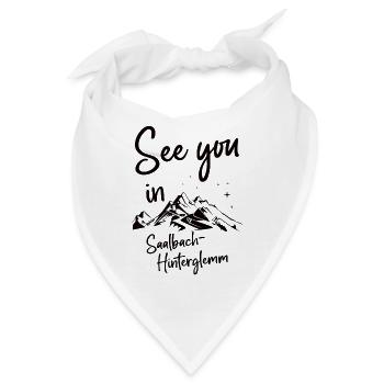 Saalbach-Hinterglemm Ski Snowboarden Österreich - Bandana - Weiß - Vorne