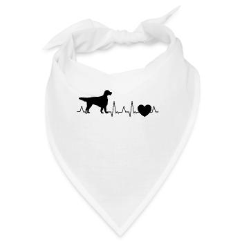 English Setter Herzschlag Englischer Setter - Bandana - Weiß - Vorne