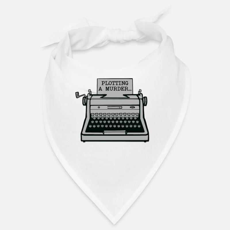Plotting A Murder Typewriter Author Writer Book Bandana