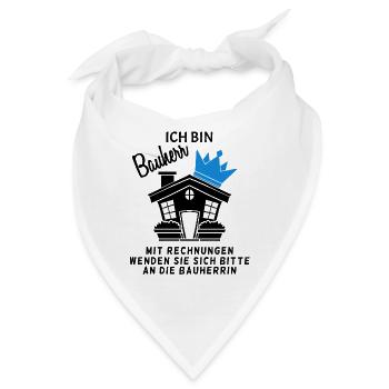 Bauherr Hausbau Baustelle Richtfest - Bandana - Weiß - Vorne