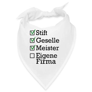 Stift Geselle Meister - Bandana - Weiß - Vorne