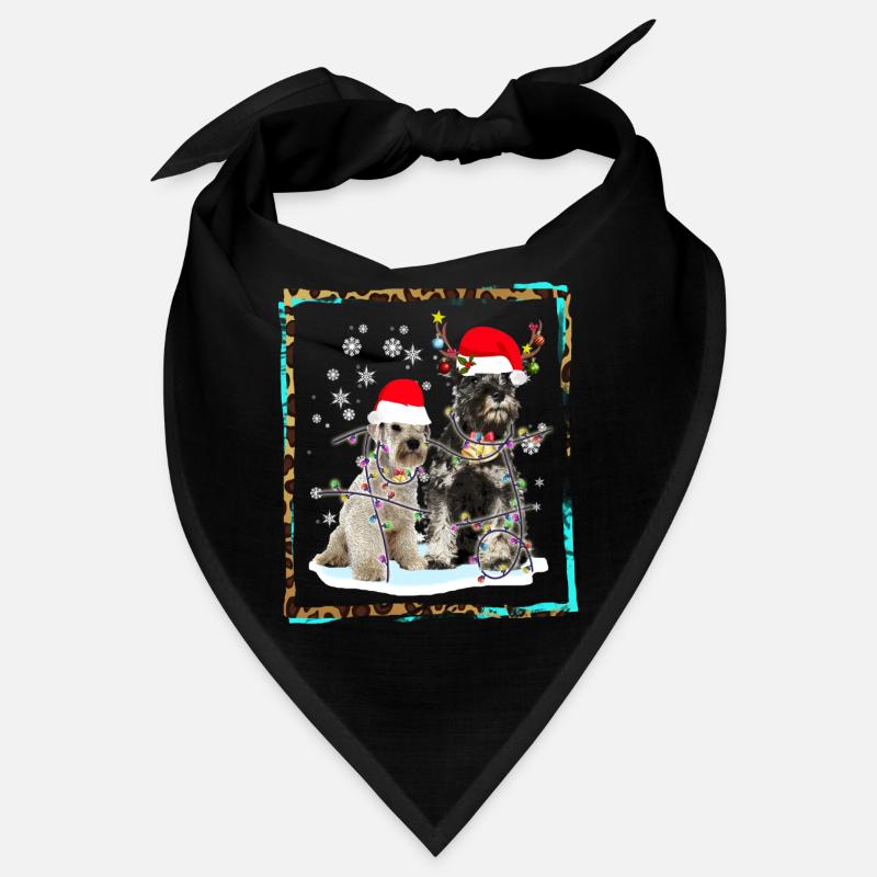 Chemise Joyeuses Fêtes, Tee de Noël Schnauzer, Bandana