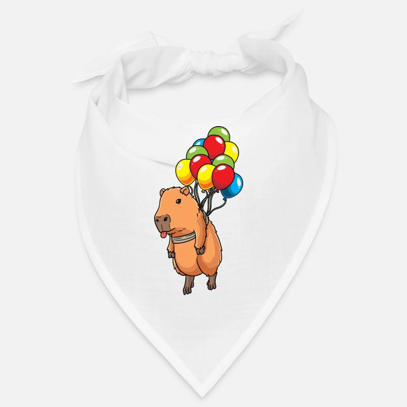 Capybara Capybara avec ballons Capybara - Bandana - blanc
