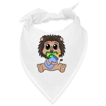 Baby Löwe - Bandana - Weiß - Vorne