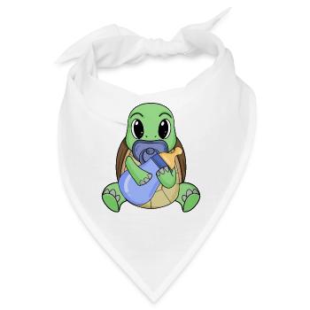Baby Schildkröte - Bandana - Weiß - Vorne