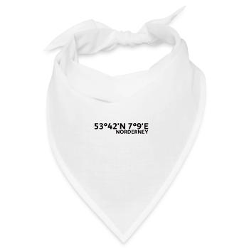 Norderney Koordinaten - Bandana - Weiß - Vorne