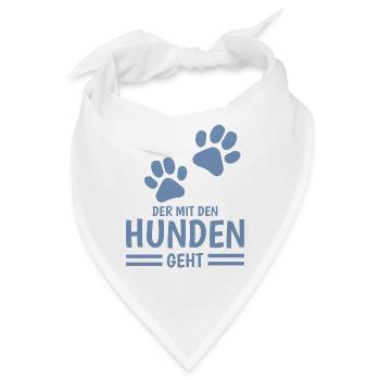 Hund und Herrchen Sprüche - Bandana - Weiß - Vorne