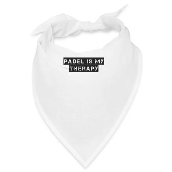 Padel Tennis - Padel is my therapy - Bandana - Weiß - Vorne