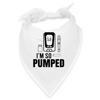Ich Bin So Aufgepumpt Diabetes Diabetiker Insulin - Bandana - Weiß - Vorne