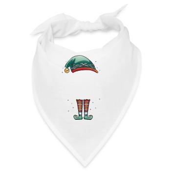 Weihnachten Partnerkostüm Pummel Elf Elfe Elfen - Bandana - Weiß - Vorne