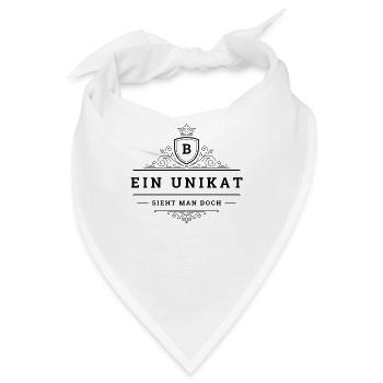 Ein Unikat Ein Einzelstück Anfangsbuchstabe B Name - Bandana - Weiß - Vorne
