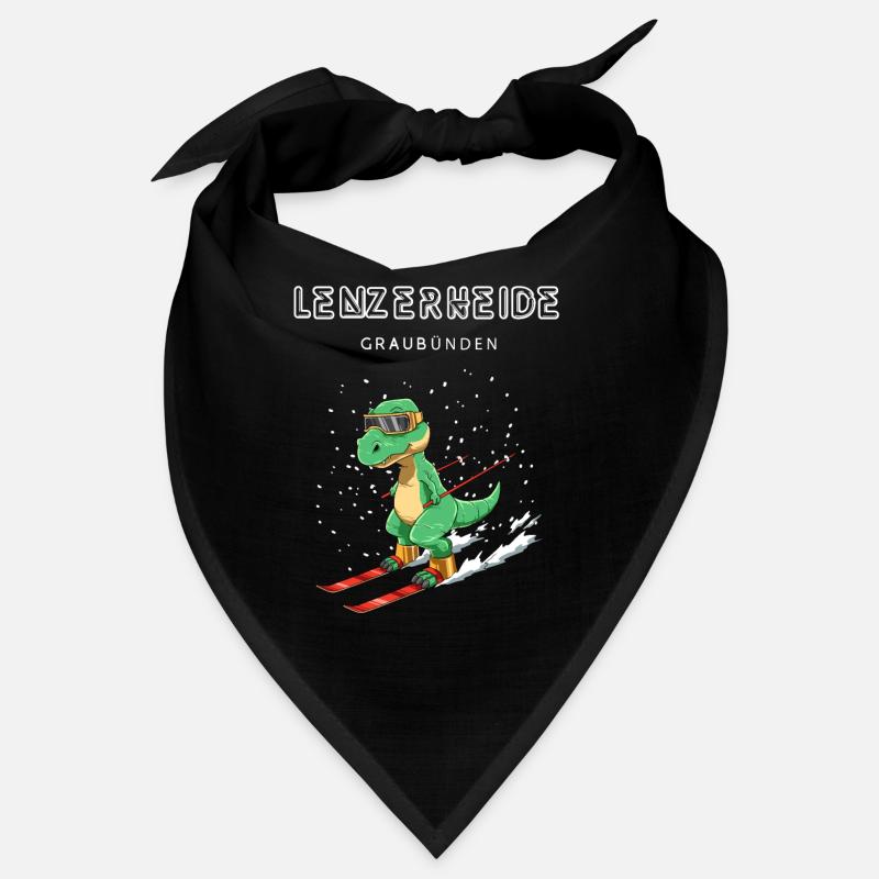 Lenzerheide Graubünden Schweiz Retro Ski T-Rex Bandana