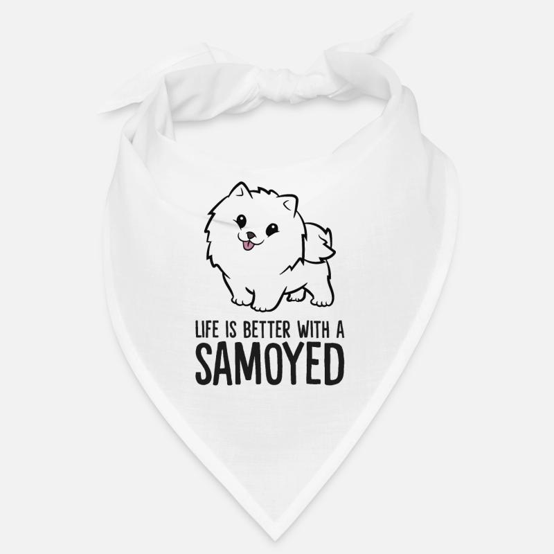Das Leben ist besser mit einem Samojeden Bandana
