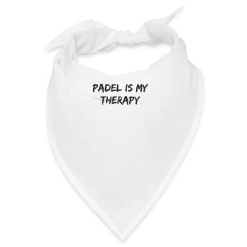 Padel Tennis - Padel is my therapy - Bandana - Weiß - Vorne