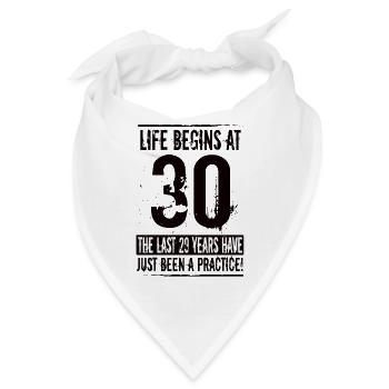 30 Geburtstag - Bandana - Weiß - Vorne