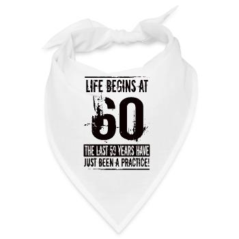 60 Geburtstag - Bandana - Weiß - Vorne