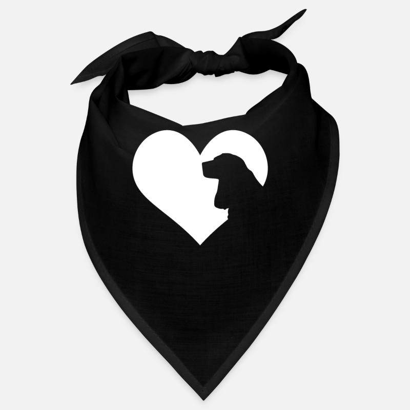 Cocker Spaniel Hund Herz Silhouette Bandana