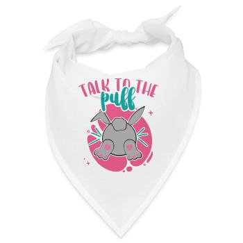 Talk To The Puff Easter Osterhase Ostern - Bandana - Weiß - Vorne