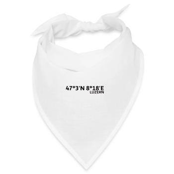Luzern Koordinaten - Bandana - Weiß - Vorne