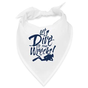 Wracktaucher Tauchen Taucher Wrack Wracktauchen - Bandana - Weiß - Vorne