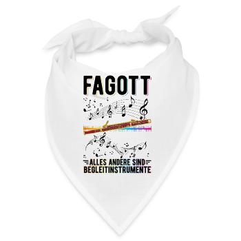 Fagott Begleitinstrumente Fagottist - Bandana - Weiß - Vorne