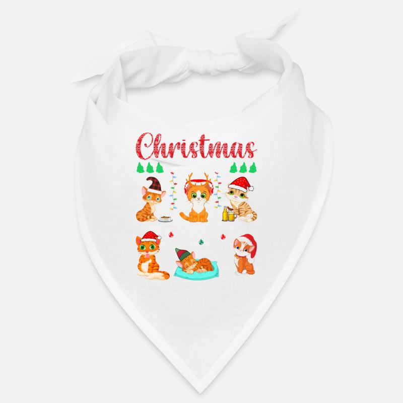 Christmas Routine Katze - Bandana - Weiß