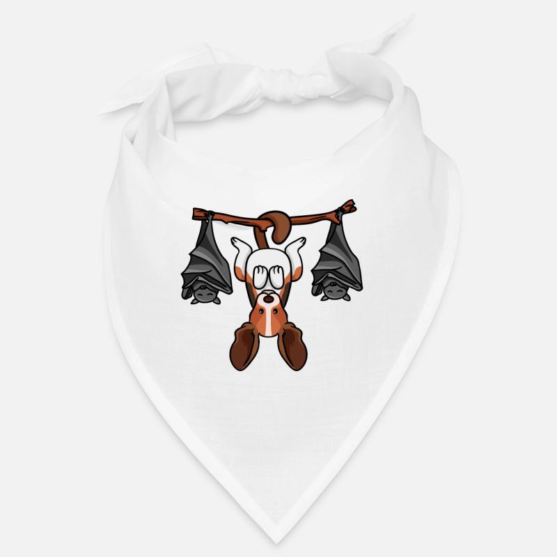 Be Different Cute Beagle Dog With Bats - Bandana - Weiß